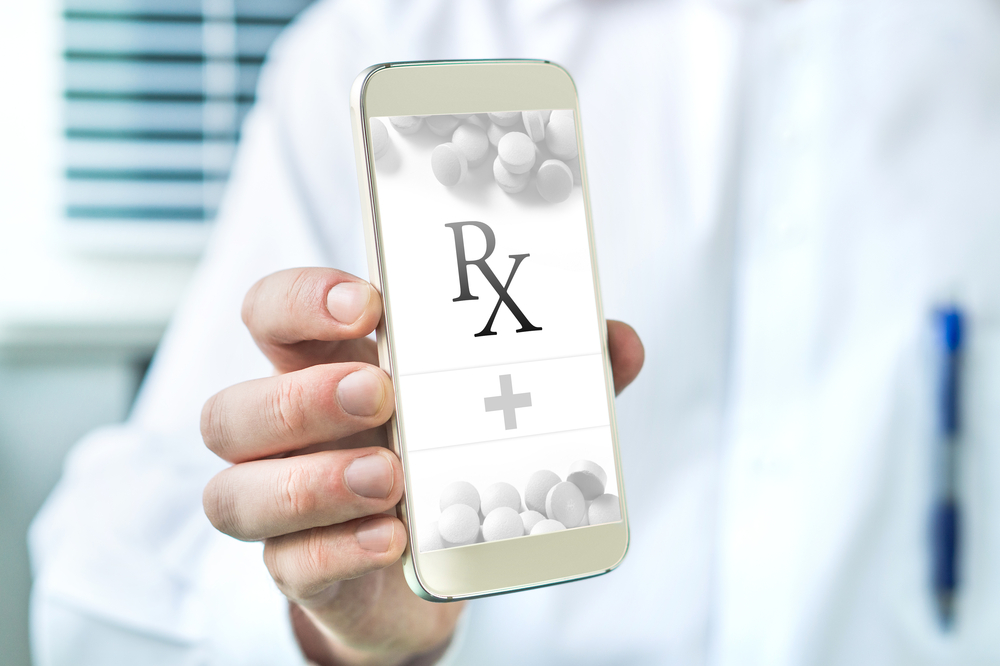 pharmacy app on smartphone